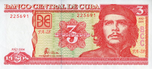 Кубинские деньги. 3 песо